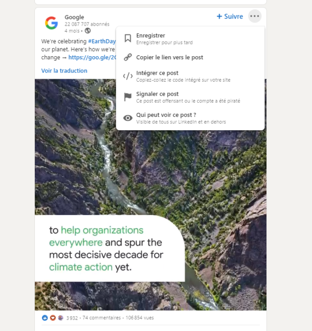 Comment enregistrer une vidéo d'un post sur LinkedIn