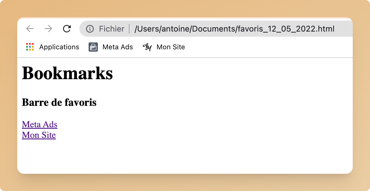 Comment exporter ou importer ses favoris Google Chrome