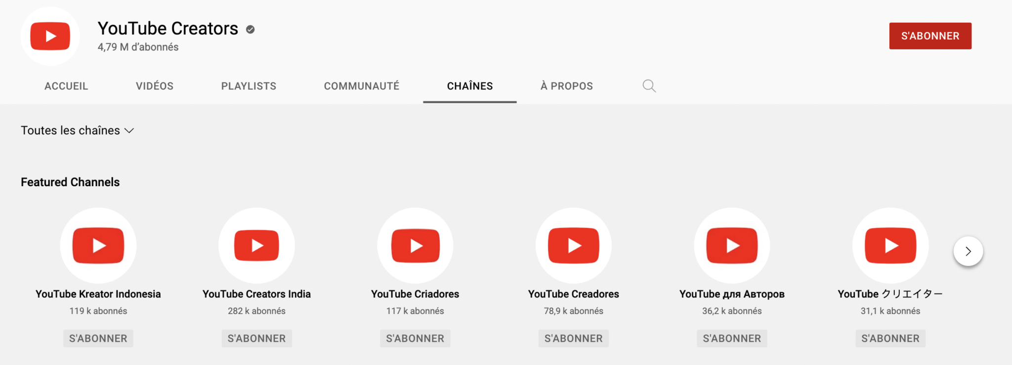 La liste des chaînes Youtube appartenant à Google [60 chaînes]