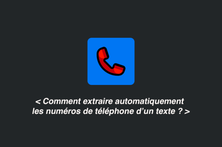 Comment extraire les numéros de téléphone d’un texte Comment extraire les numéros de téléphone d’un texte